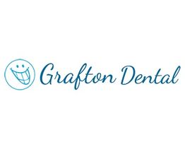 Logo with text "Grafton Dental" and a smiling face icon.