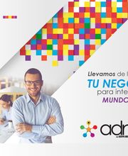Grupo de personas trabajando; texto sobre negocios y mundo digital.