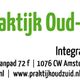 Praktijk Oud-Zuid logo met contactgegevens en integrale geneeskunde in Amsterdam.
