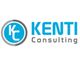 Logo von Kenti Consulting, blauer Kreis mit den Buchstaben "KC" und Text in Blau und Grau.
