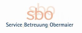 Logo mit den Buchstaben "sbo" und Text "Service Betreuung Obermaier" darunter.