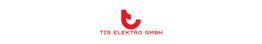Rotes Firmenlogo von TIS Elektro GmbH mit stilisiertem Buchstaben "T" auf weißem Hintergrund.