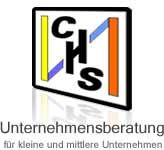 Logo mit den Buchstaben CHS, Schriftzug: Unternehmensberatung für KMUs.