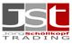 Logo von Jörg Schöllkopf Trading in Grau, Rot und Weiß mit den Buchstaben JST.
