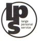 Logo mit schwarzem "lps" in Kreis, daneben "lange personal service".