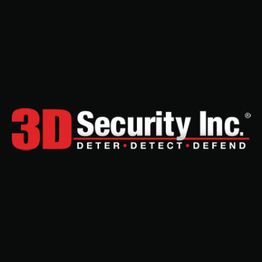 3D Security Inc. logo with the motto: Deter, Detect, Defend on a black background.
