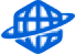 Blaues geometrisches Muster mit symmetrischen Linien und Formen, das ein komplexes Netz bildet.