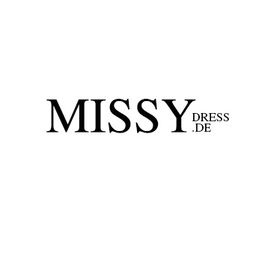 Schwarzer Text "MissyDress.de" auf weißem Hintergrund.