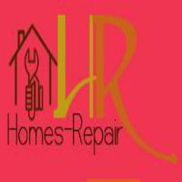 Logo of Homes-Repair with house, wrench, and "HR" on a red background.