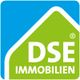 Logo von DSE Immobilien, blau und grün, mit stilisiertem Hausdach und Text "DSE IMMOBILIEN".