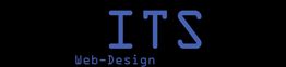 Schwarzer Hintergrund mit blauem Schriftzug: "ITS Web-Design".