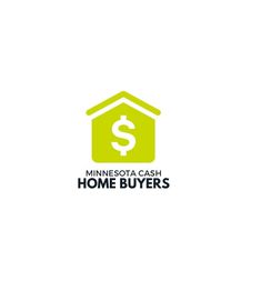 Green house logo with dollar sign above text: "Minnesota Cash Home Buyers."