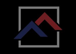 Logo mit zwei dreieckigen, überlappenden Pfeilen in Blau und Rot, umgeben von einem grauen Rahmen.