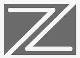 Weißes Z auf grauem Hintergrund mit stilisierten, dicken Linien.