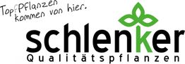 Logo mit dem Text: "TopfPflanzen kommen von hier. schlenker Qualitätspflanzen".