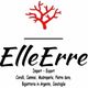 Logo di ElleErre con corallo rosso e descrizione dei loro prodotti: gioielli e materiali naturali.