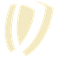 Beige gestileerd schildlogo tegen een zwarte achtergrond.