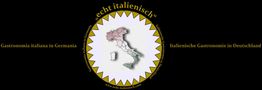 Italien-Karte mit Text "Echt italienisch" und "Italienische Gastronomie in Deutschland".