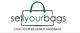 Logo with a handbag outline reads: "sell your bags, cash your designer handbags."