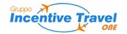Logo con testo "Gruppo Incentive Travel One" e due aerei arancioni accanto al testo.