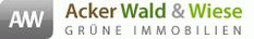 Logo: Acker Wald & Wiese, Grüne Immobilien.