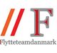 Logo med bogstavet F i grått og rødt. Tekst: Flytteteamdanmark.