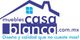 Logotipo de "muebles Casa Blanca" con el lema "Diseño y calidad que no cuesta más".