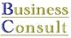 Textlogo mit den Wörtern "Business Consult", die in zwei Zeilen untereinander stehen.