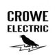 Crowe Electric logo with a crow silhouette on a lightning bolt.