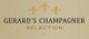 "Logo mit Aufschrift: GERARD'S CHAMPAGNER SÉLECTION und drei stilisierten Lilien."