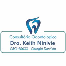 Logotipo com dente estilizado e texto: Consultório Odontológico Dra. Keith Nínivie, CRO 40633.