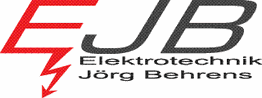 Logo mit rotem Blitz und Text: "EJB Elektrotechnik Jörg Behrens".
