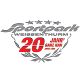 Logo des Sportpark Weißenthurm, feiert 20-jähriges Jubiläum, mit Lorbeerkranz und Sternen.