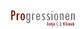 Text: "Progressionen" und "Antje C.J. Klimek" in rot und grau abgebildet.