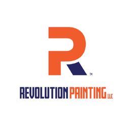 Logo with "R" in orange and navy colors. Below, the text reads "Revolution Painting LLC".