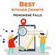Illustration of people with a map, magnifying glass, and "Best Kitchen Granite" text.