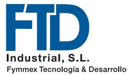 Logo de FTD Industrial, S.L., con texto "Fymmex Tecnología & Desarrollo" en negro y azul.