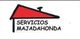 Logo con un techo rojo y texto: "SERVICIOS MAJADAHONDA".