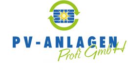 Logo von PV-Anlagen Profi GmbH mit Sonnen- und Pfeilmotiv.