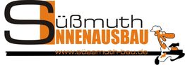 Logo: "Süßmuth Innenausbau" mit Cartoon-Handwerker und URL www.süssmuth-bau.de.