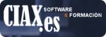 Texto "CIAX.es Software & Formación" sobre fondo azul oscuro.