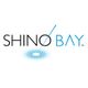 Shino Bay logo with blue light beam under the O and a line extending from the O to the Y.