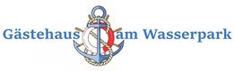 Gästehaus am Wasserpark-Logo mit Anker, Rettungsring und Seil.