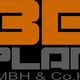 Logo mit orangefarbenem "BC" und grauem "PLAN GMBH & Co.KG" auf schwarzem Hintergrund.