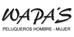 Texto en negrita: "WAPA'S". Abajo: "PELQUEROS HOMBRE - MUJER".