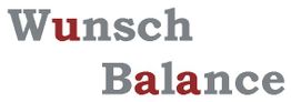 Text "Wunsch Balance" in Grau und Rot; "u" und "B" in Rot hervorgehoben.