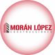Logotipo de Morán López Construcciones con un edificio estilizado a la izquierda.