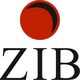 Logo mit rotem Halbkreis über den Buchstaben "ZIB".