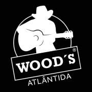 Logo do Wood's Atlântida: silhueta de cowboy com violão em fundo preto.
