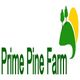 Logo of Prime Pine Farm with green trees and a yellow sun graphic.